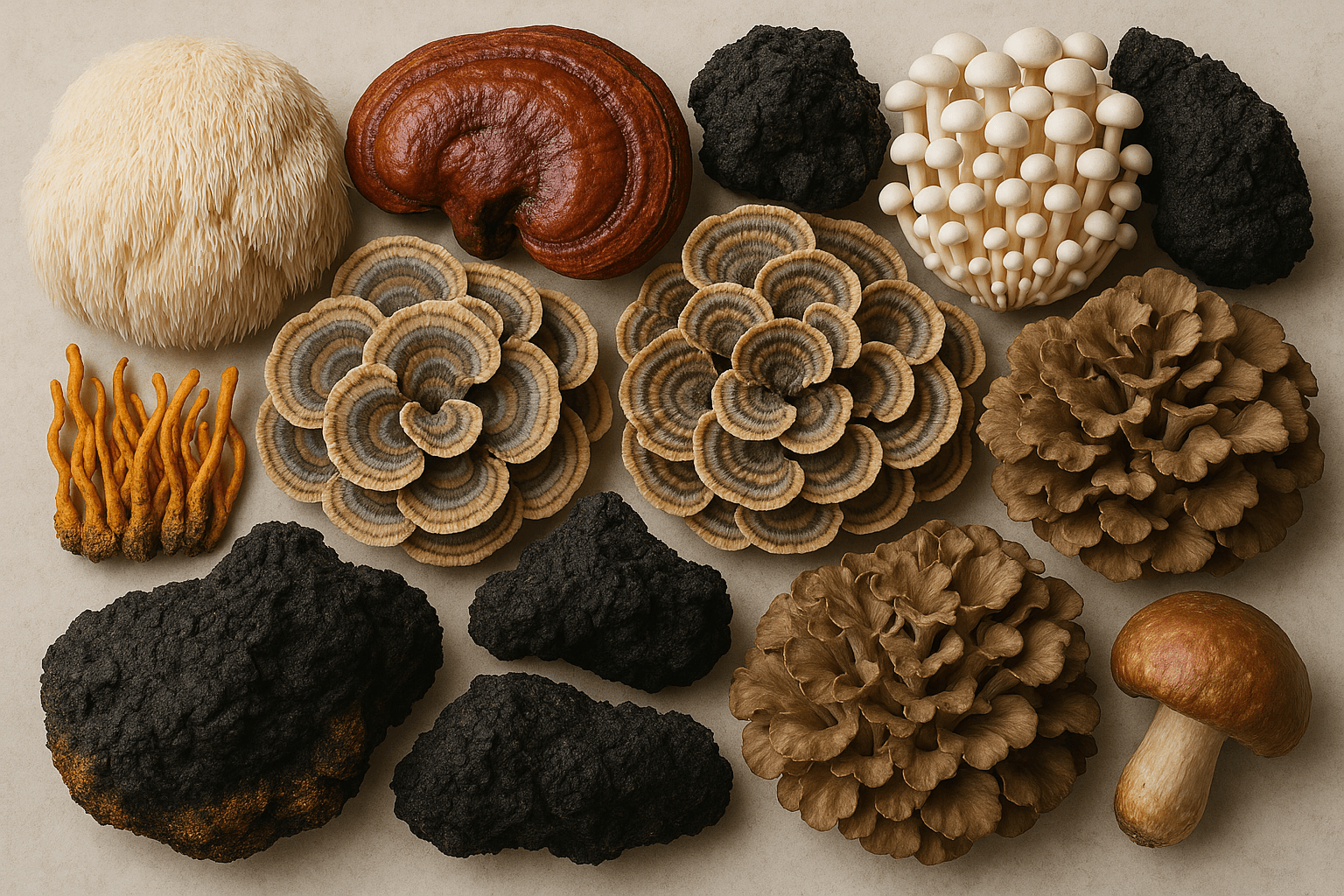 Various medicinal mushrooms